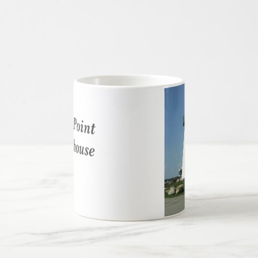 Neds Punkt-Leuchtturm Kaffeetasse (Mittel)