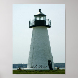 Neds Punkt-Leuchtturm, Massachusetts-Druck Poster