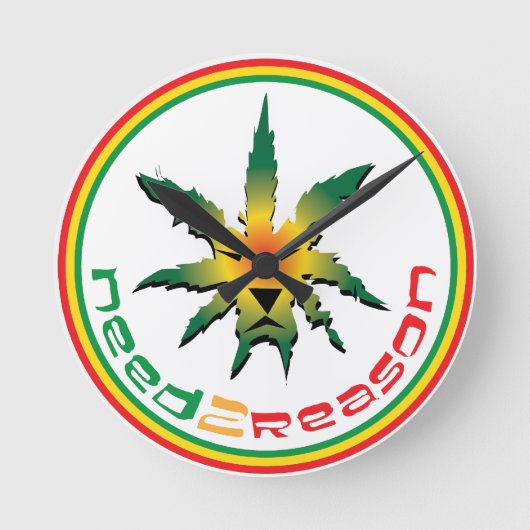 Need2Reason Special Edition Runde Wanduhr (Vorderseite)