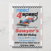 Need 4 Speed Geburtstag Einladung (Vorderseite)