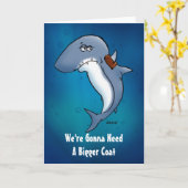 Need A Bigger Coat Shark Blank Inside Card Karte (Gelbe Blume)