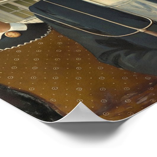 Need a stiff drink -- American Gothic Poster (Ecke)