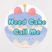 Need Cake Cool Stikers Etiketten (Design 1)