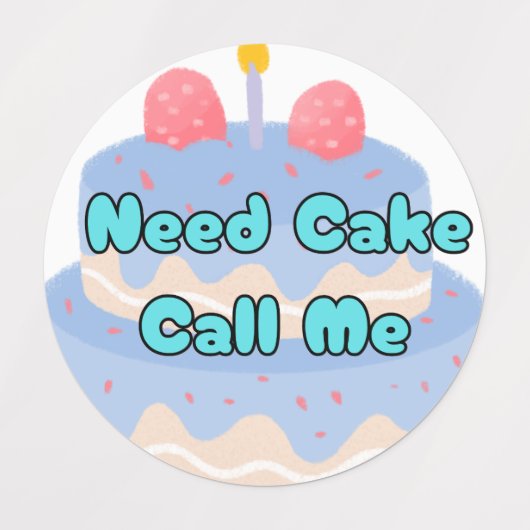 Need Cake Cool Stikers Etiketten (Design 1)