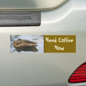 Need Coffee Funny Duck Autoaufkleber (Auf Auto)