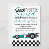 Need for Speed Birthday Race Car Party Einladung (Vorderseite)