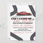 Need for Speed Birthday Race Red Car Party Einladung (Vorderseite)