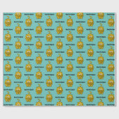 Need for Speed, Funny Cheetah Cartoon Cat Design Geschenkpapier (Flach)