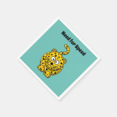 Need for Speed, Funny Cheetah Cartoon Cat Design Serviette (Ecke)