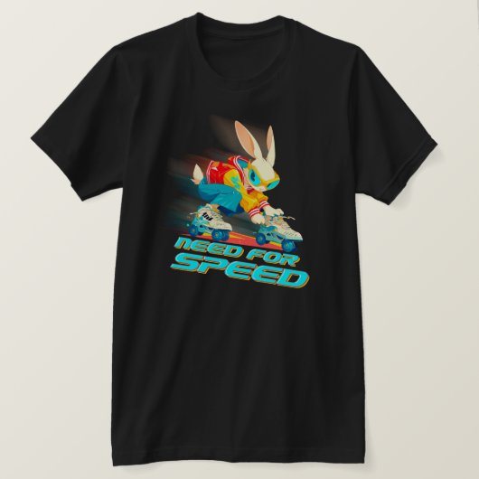 Need for Speed - Roller Skaten Rabbit T-Shirt (Design vorne)