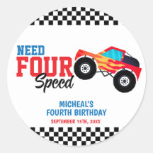 Need Four Speed Monster Truck Vierter Geburtstagsk