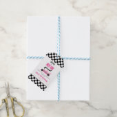 Need Four Speed Pink Race Car 4th Birthday Party Geschenkanhänger (Mit Garn)