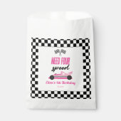Need Four Speed Pink Race Car 4th Birthday Party Geschenktütchen (Vorderseite)
