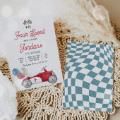 Need Four Speed Red Race Car 4th Birthday Party Einladung