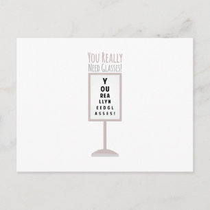 Need Glasses Postkarte
