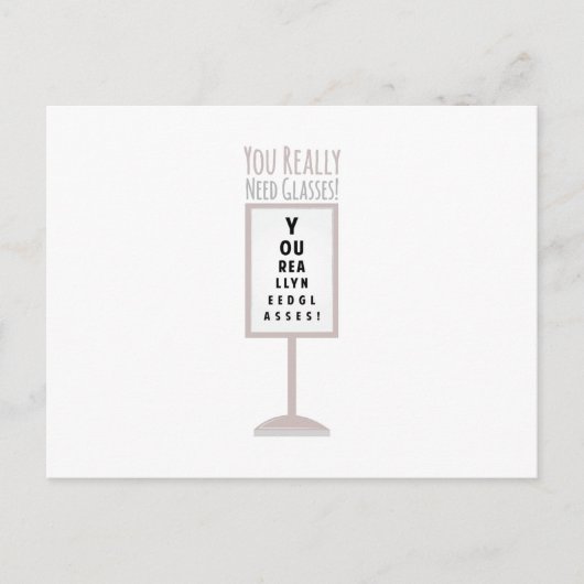 Need Glasses Postkarte (Vorderseite)