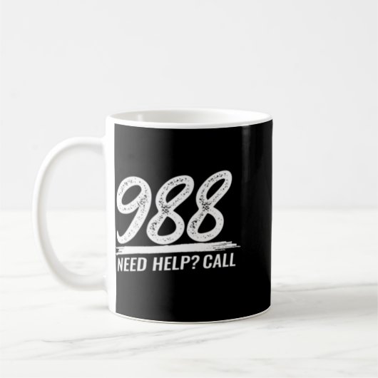 Need Help Call 988 Kaffeetasse (Links)