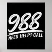 Need Help Call 988 Poster (Vorne)