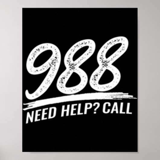Need Help Call 988  Poster (Vorne)