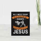 Need Karate Jesus Christliche Gott Liebe Sportkamp Karte (Vorderseite)