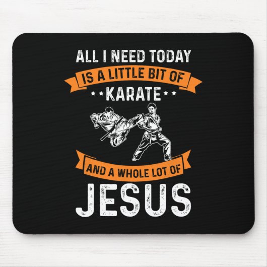 Need Karate Jesus Christliche Gott Liebe Sportkamp Mousepad (Vorne)