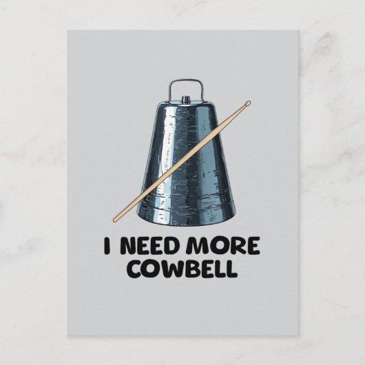 Need More Cowbell Feiertagspostkarte (Vorderseite)