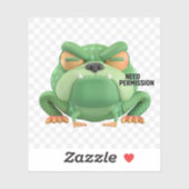 NEED PERMISSION AUFKLEBER (Blatt)