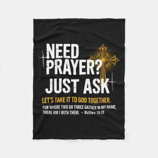Need Prayer Just Ask! Christian Faith Tee - Christ Fleecedecke (Vorderseite)