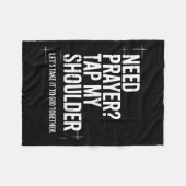 Need Prayer Tap My Shoulder Bible Verse Christian Fleecedecke (Vorderseite (Horizontal))
