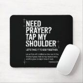 Need Prayer Tap My Shoulder Bible Verse Christian Mousepad (Mit Mouse)