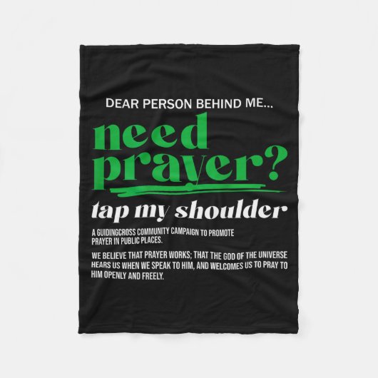 Need Prayer Tap My Shoulder Christian Men Women (o Fleecedecke (Vorderseite)