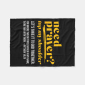 Need Prayer Tap My Shoulder Christian Men Women (o Fleecedecke (Vorderseite (Horizontal))