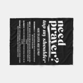 Need Prayer Tap My Shoulder Christian Men Women (o Fleecedecke (Vorderseite (Horizontal))