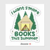 Need Smore Books Summer Funny Reading Slogan Aufkleber (Blatt)