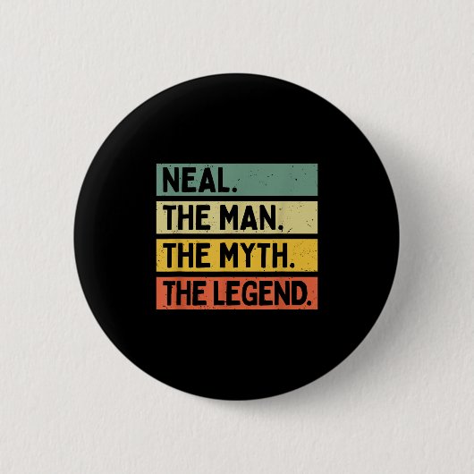 Need the Man The Myth The Legend Funny personalisi Button (Vorderseite)