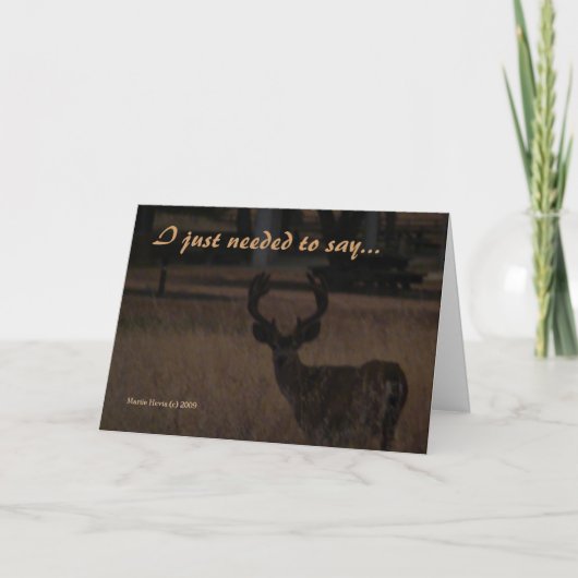 Needed To Say - Customizable Card - Deer 1 Karte (Vorderseite)