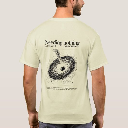 "Needing Nothing" – Minimalist Vortex Tee (Rückseite)