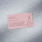 Needle aus rosa Schneidersitzleder Magnetische Visitenkarte (Beispiel)