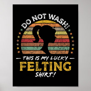 Needle Felting Funny Quote Retro Vintag Grafik Poster