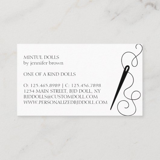 Needle Nahkampfangst Visitenkarte (Rückseite)