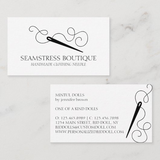 Needle Nahkampfangst Visitenkarte (Vorne/Hinten)