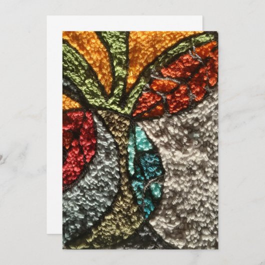 Needle Punch Design greeting card Mitteilungskarte (Vorne/Hinten)