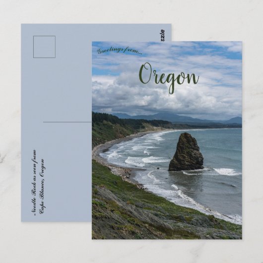 Needle Rock Cape Blanco Oregon Postkarte (Vorne/Hinten)