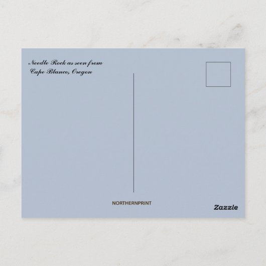 Needle Rock Cape Blanco Oregon Postkarte (Rückseite)