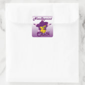 Needlepoint Chick #9 Quadratischer Aufkleber (Tasche)