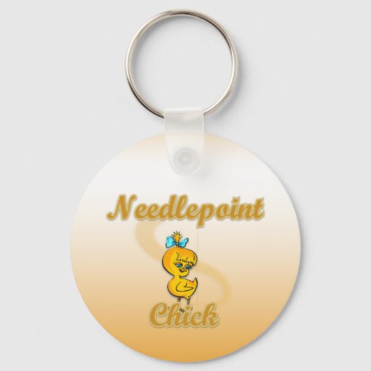 Needlepoint Chick Schlüsselanhänger (Vorderseite)