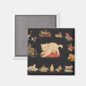 Needlepoint Kitty Cat Magnet (Vorderseite/Rückseite)