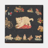 Needlepoint Kitty Cat Magnet (Vorne)