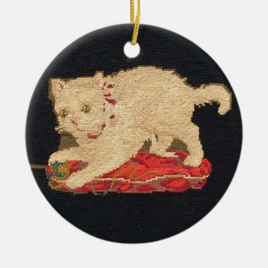 Needlepoint Kitty Cat Ornament (Vorne)