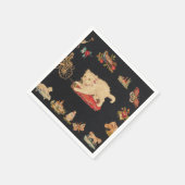 Needlepoint Kitty Cat Paper Napkin Serviette (Ecke)